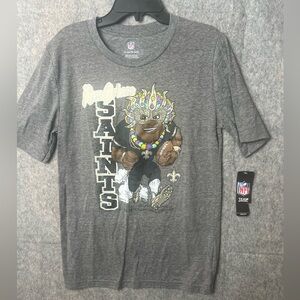 Team apparel NFL Men XL New Orleans Saints Mardi Grass Graphic T-Shirt Nwt